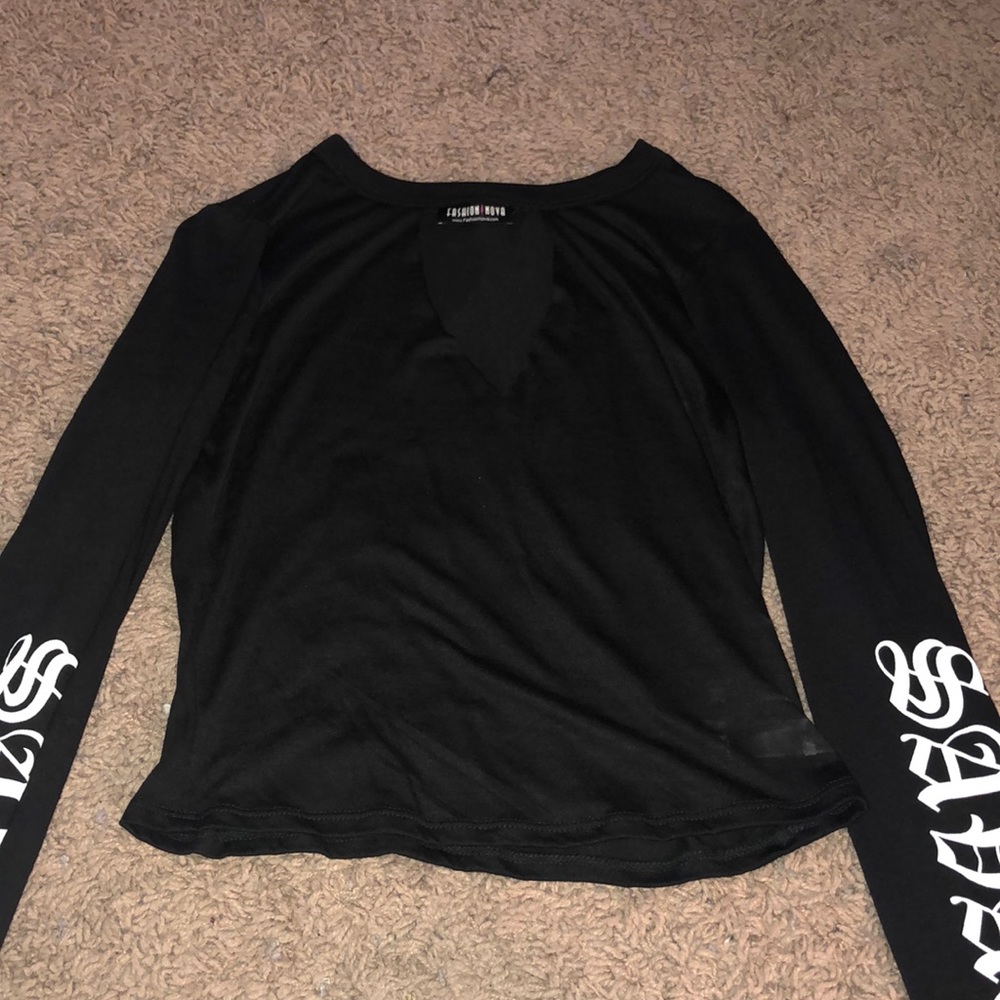 black fashion nova top